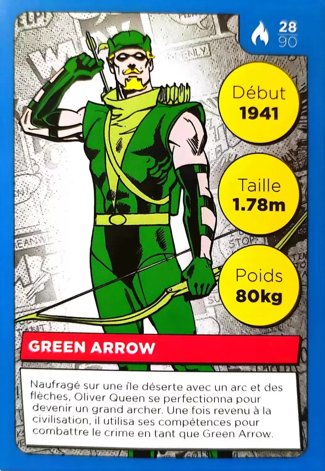 Cartes Auchan DC Comics - Green Arrow