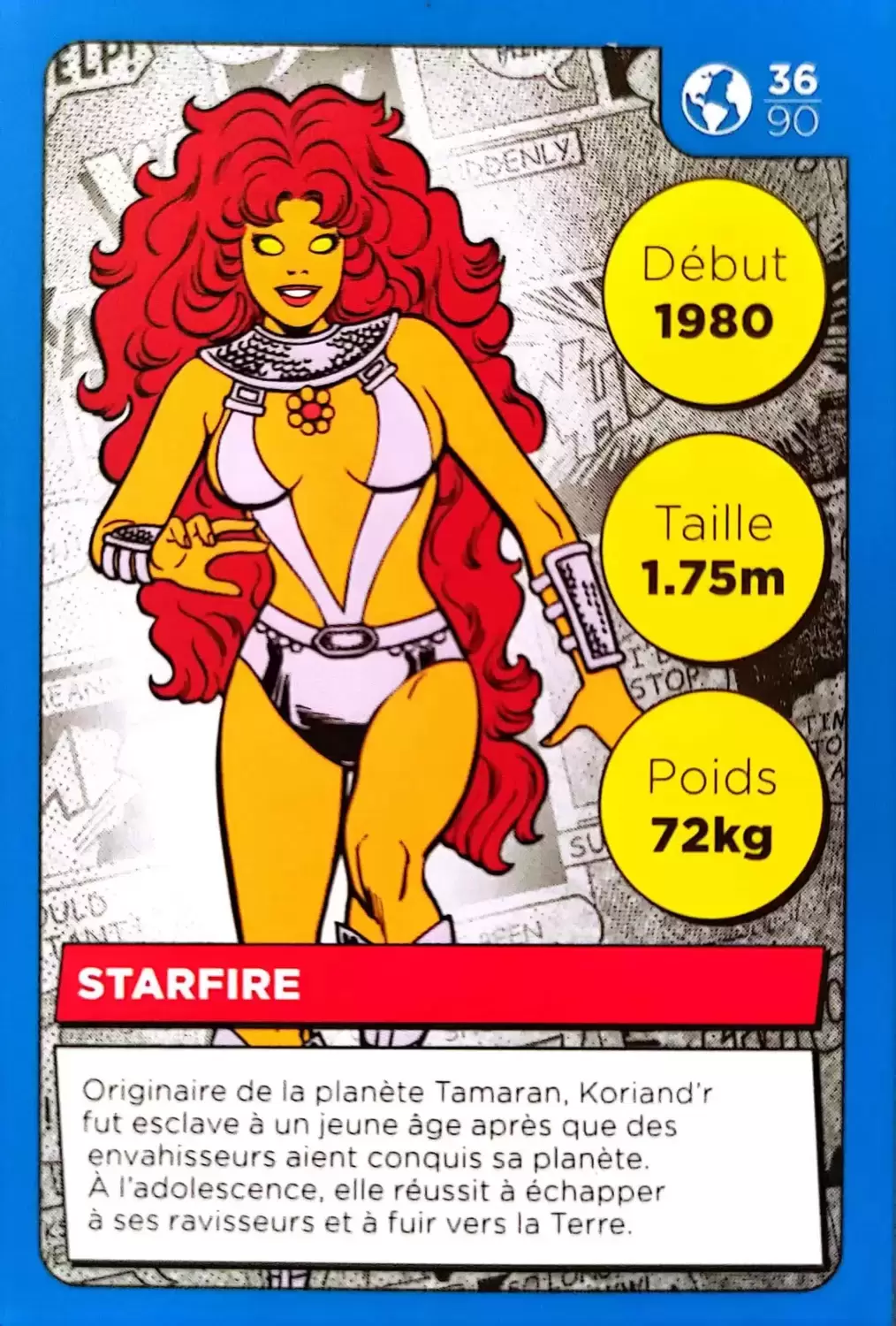 Cartes Auchan DC Comics - Starfire