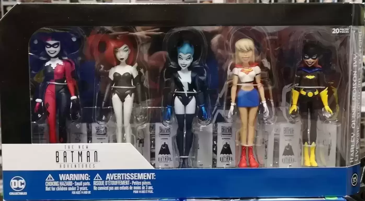 Batman Animated Series - DC Collectibles - The New Batman Adventures - Harley Quinn, Poison Ivy, Livewire, Supergirl, & Batgirl