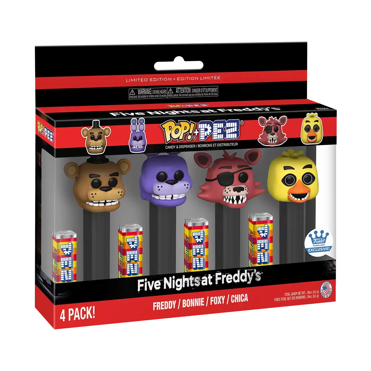  Funko Pop! FNAF Holiday 2023 Set of 4 - Five Nights at Freddy's  - Holiday Freddy, Holiday Bonnie, Holiday Chica and Holiday Foxy : Toys &  Games