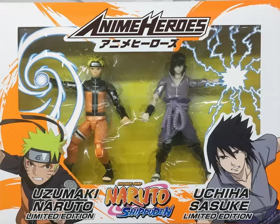Anime Heroes - Bandai - Naruto Shippuden - Uchiha Sasuke & Uzumaki Naruto Rivals Pack