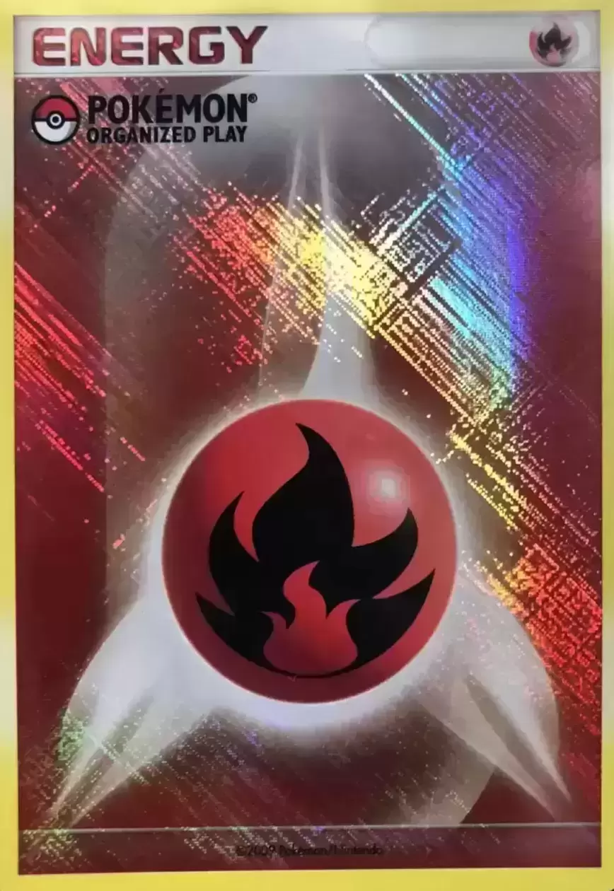 Common Energy Cards - Fire Energy Reverse Logo Pokémon Organized Play 2009