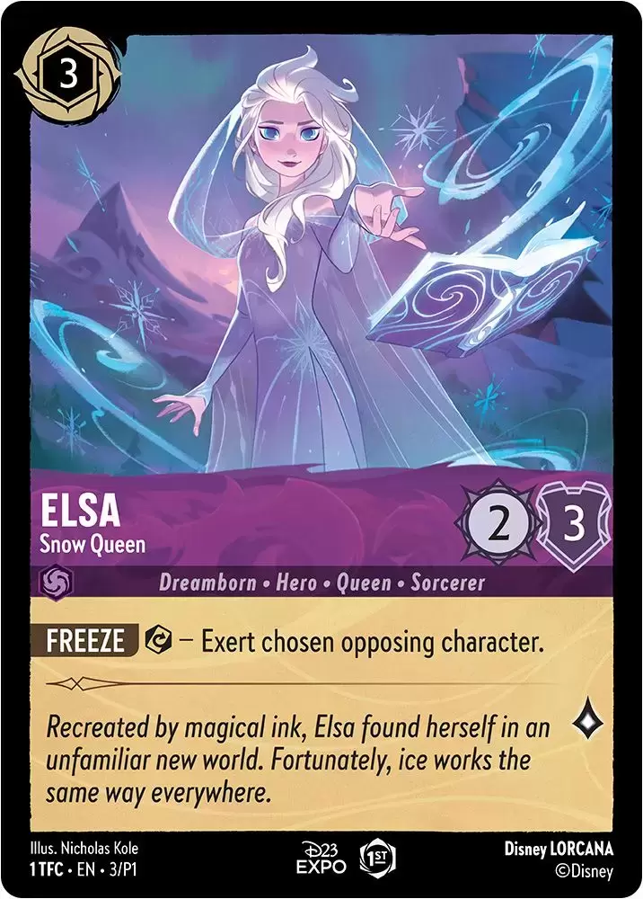 Elsa - Snow Queen (D23) - Cartes Promo Lorcana 3/P1