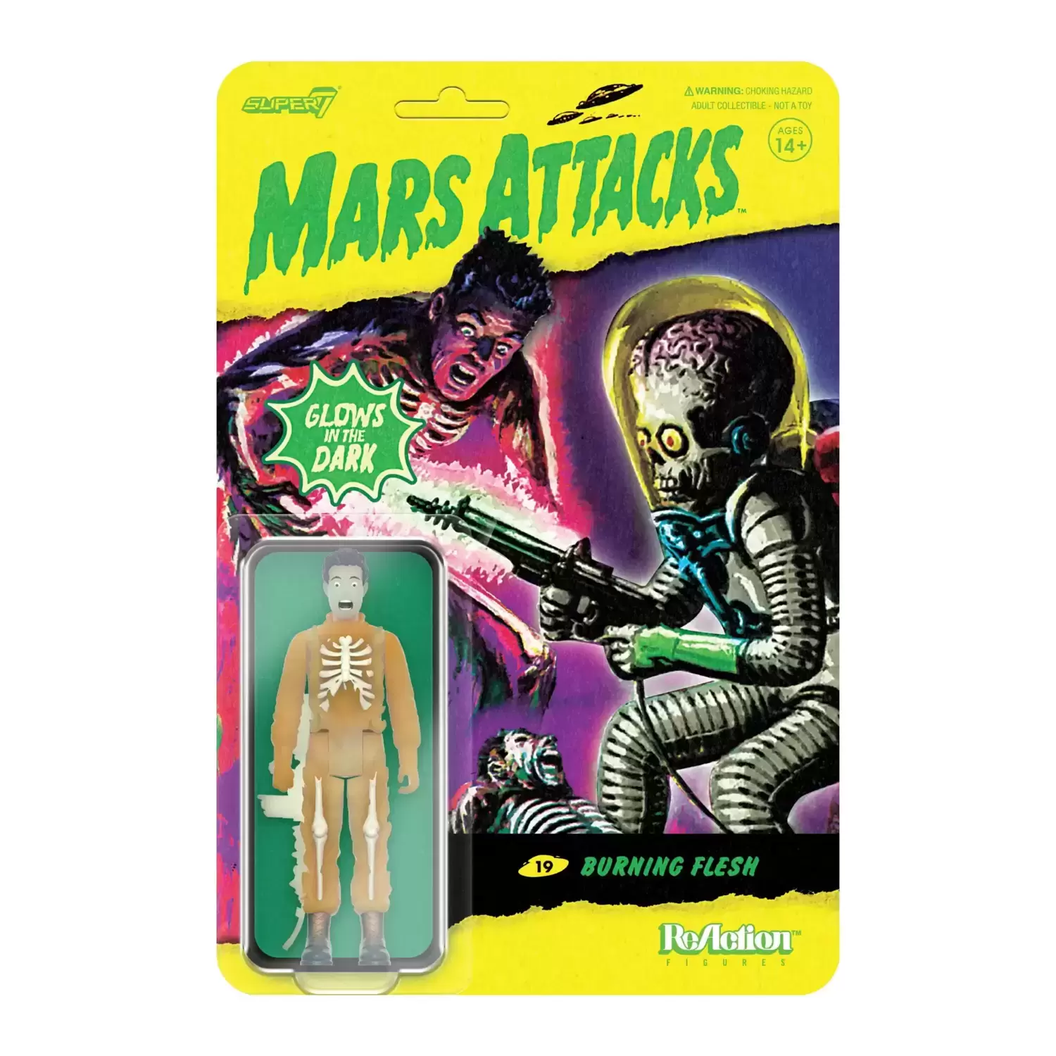 ReAction Figures - Mars Attacks Trading Cards - Burning Flesh (Glow)