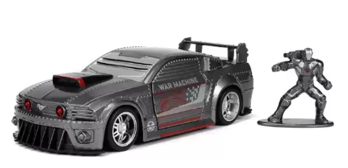 Jada Toys Hollywood Rides - War Machine & 2006 Ford Mustang GT Gray Metallic