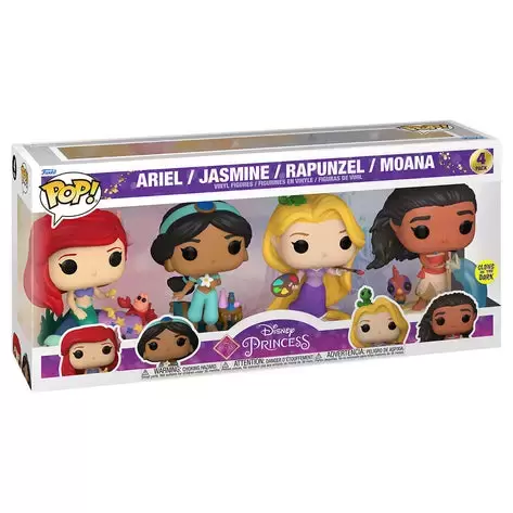 POP! Disney - Disney Princess - Ariel, Jasmine, Rapunzel & Moana 4 Pack