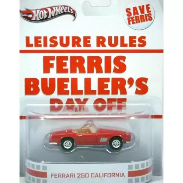 Retro Entertainment Hot Wheels - Ferris Bueller\'s Day Off - Ferrari 250 California