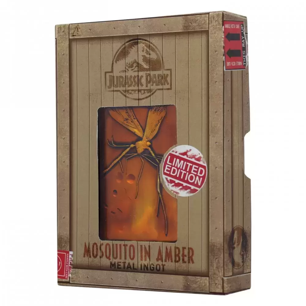 Fanattik - Ingot & Metal Card - Jurassic Park - Mosquito in Amber