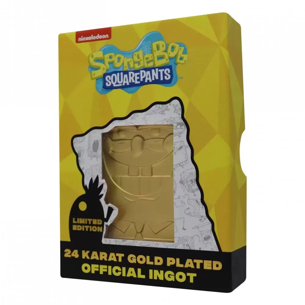Fanattik - Ingot & Metal Card - Spongebob Squarepants 24K Karat Gold