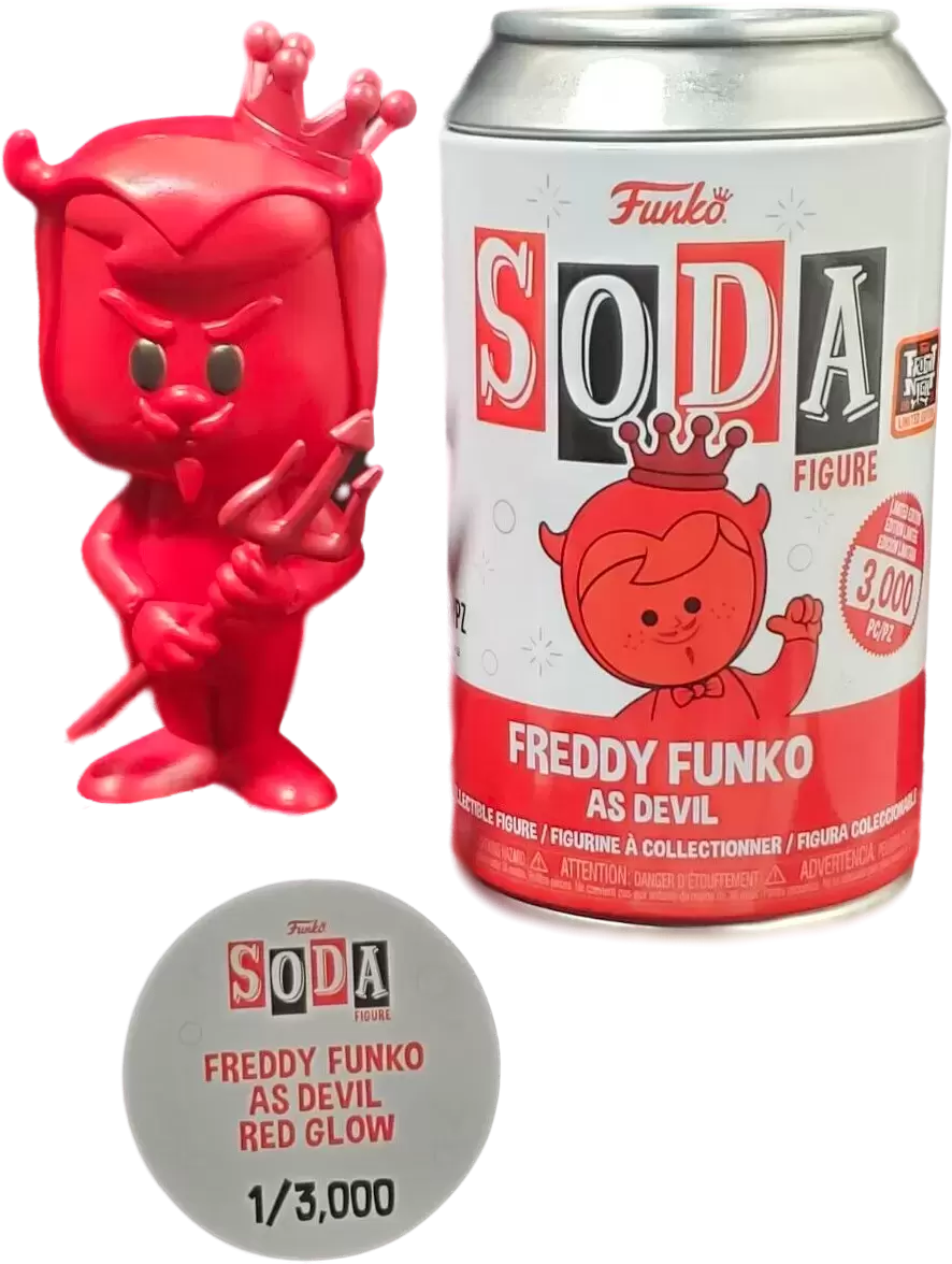 Vinyl Soda! - Freddy Funko as Devil Red GITD