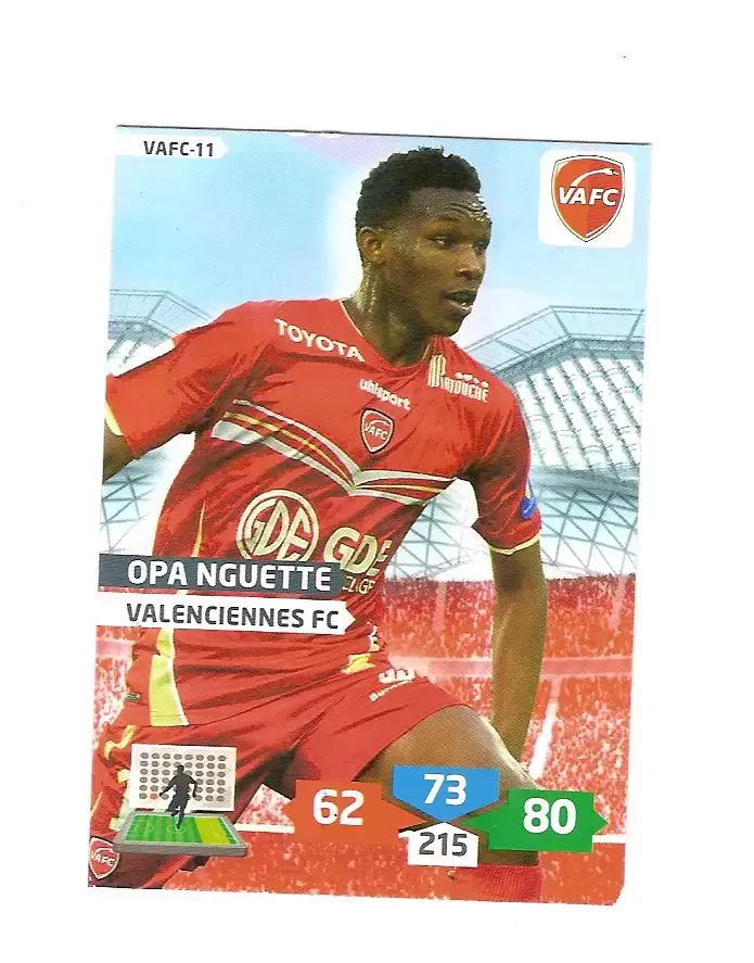Adrenalyn XL 2013-2014 (France) - Opa Nguette - Attaquant -Valenciennes FC