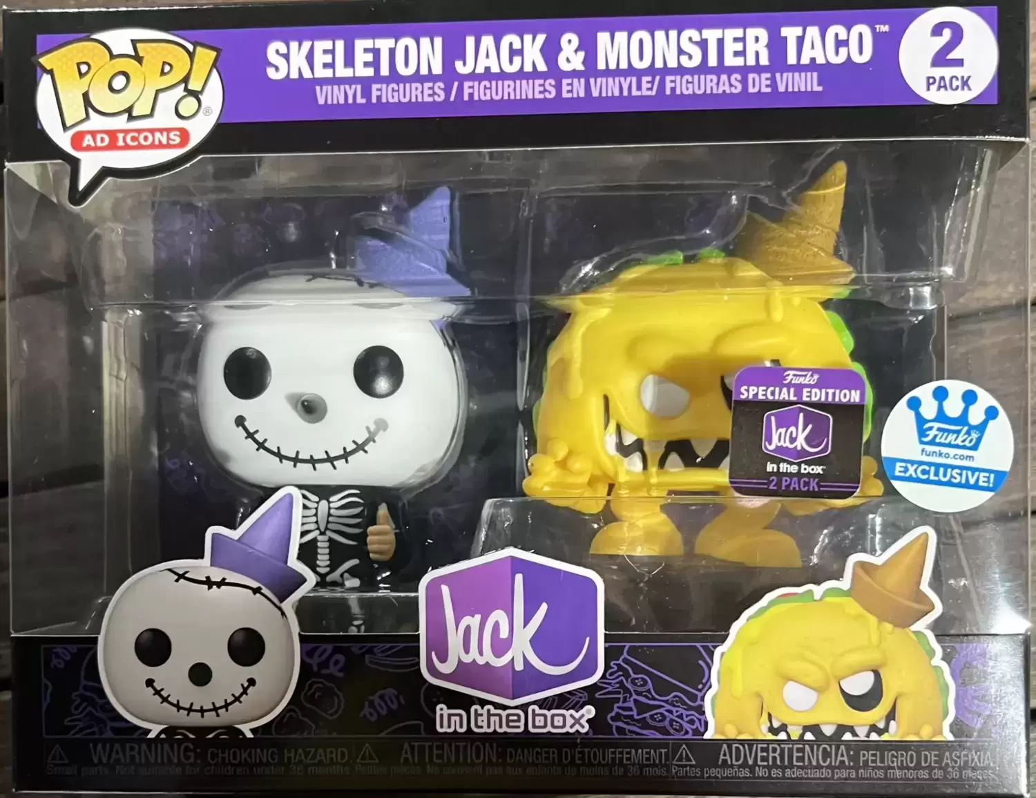 POP! Ad Icons - Skeleton Jack & Monster Taco 2 Pack