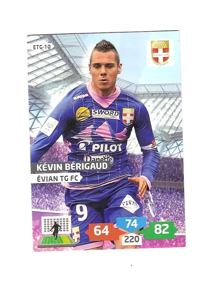 Adrenalyn XL 2013-2014 (France) - Kévin Bérigaud - Attaquant - Évian TG FC