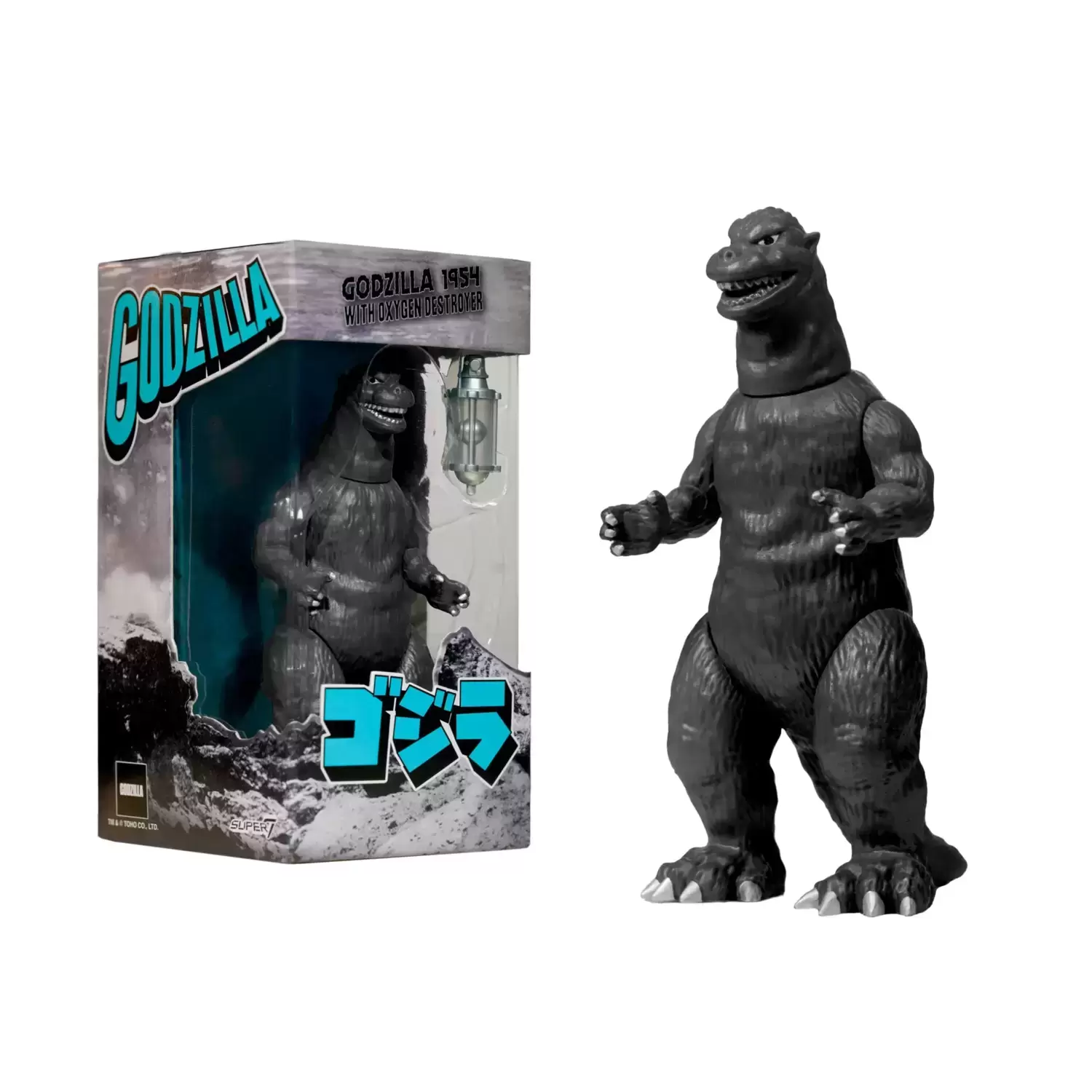 ReAction Figures - Godzilla \'54 (Silver Screen with Oxygen Destroyer Canister)