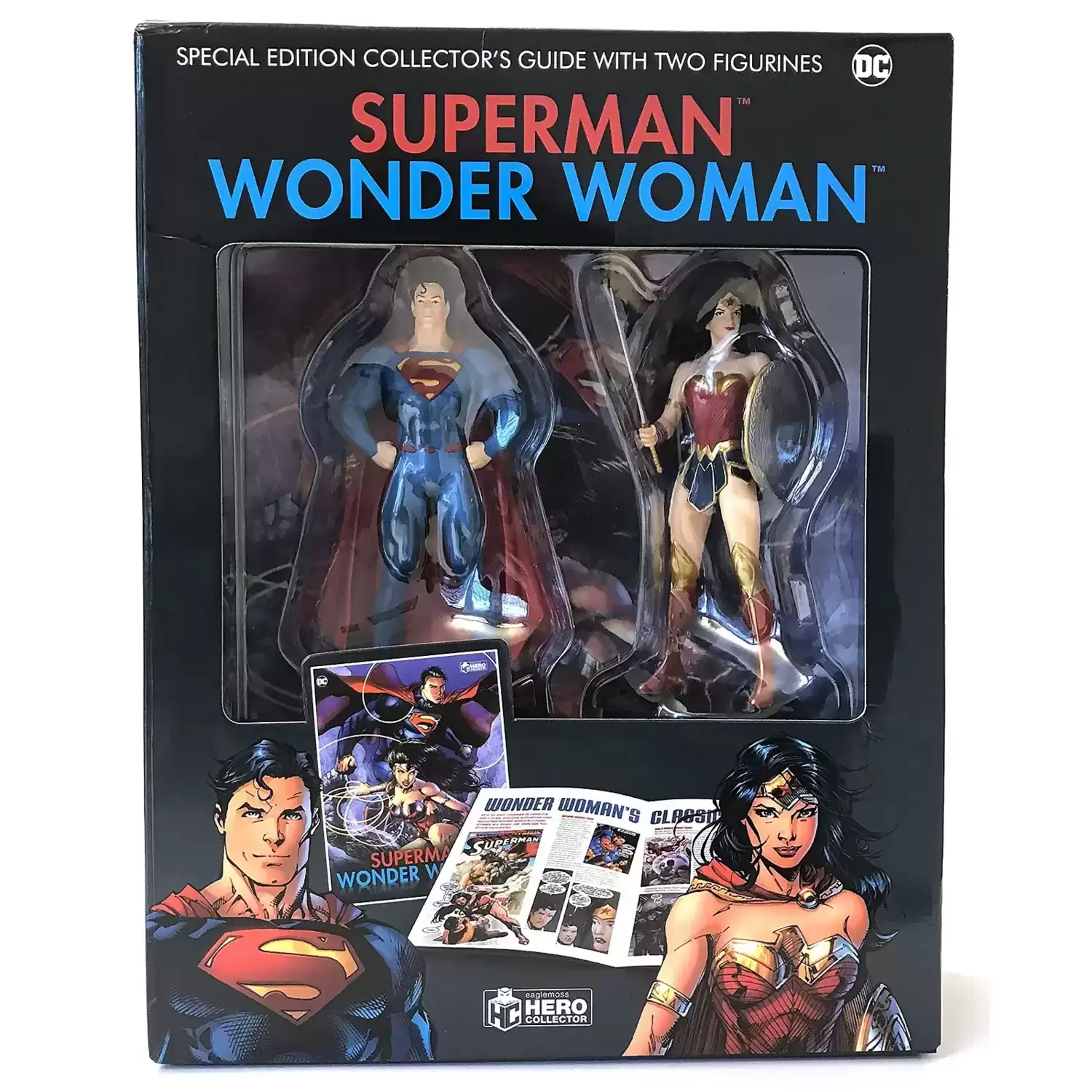 Eaglemoss / Hero Collector Special Edition - Superman & Wonder Woman + Special Edition Collector\'s Guide