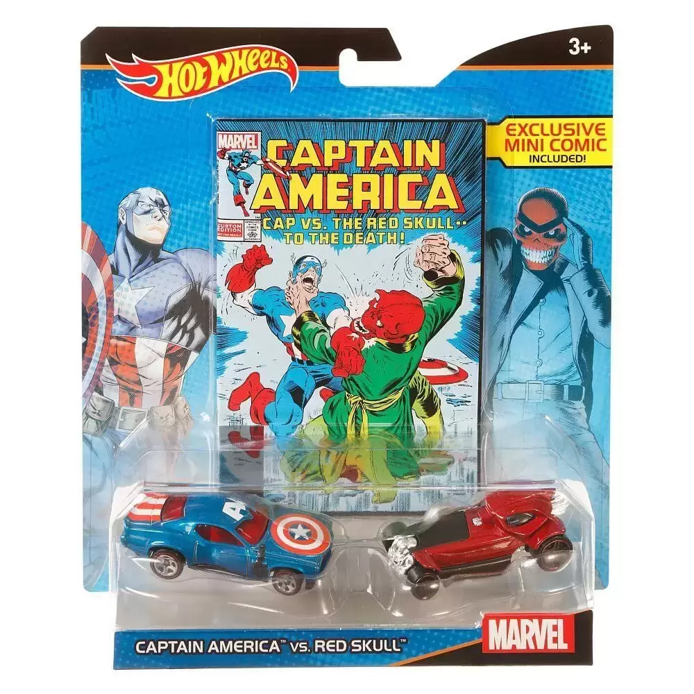 Marvel Character Cars - Captain America Vs. Red Skull - Comic Pack