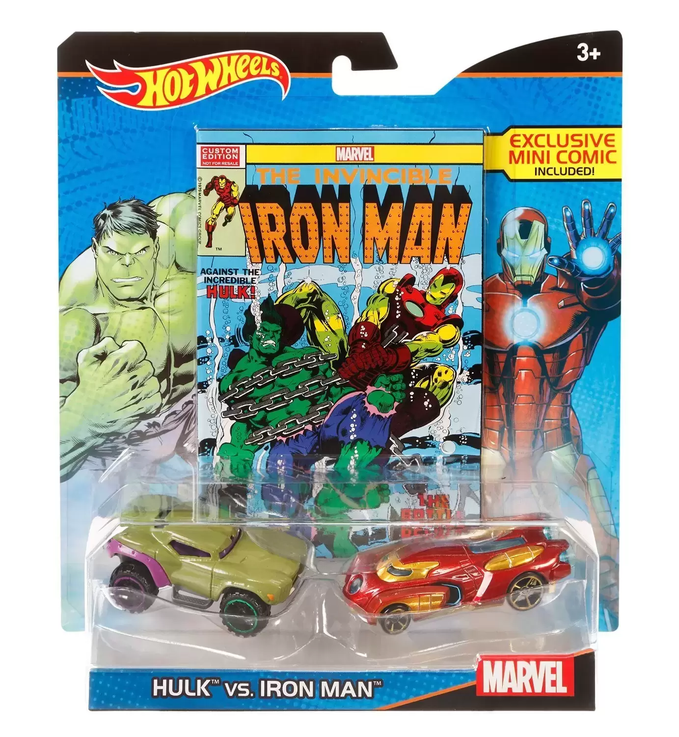 Marvel Character Cars - Hulk Vs. Iron Man - Comic Pack