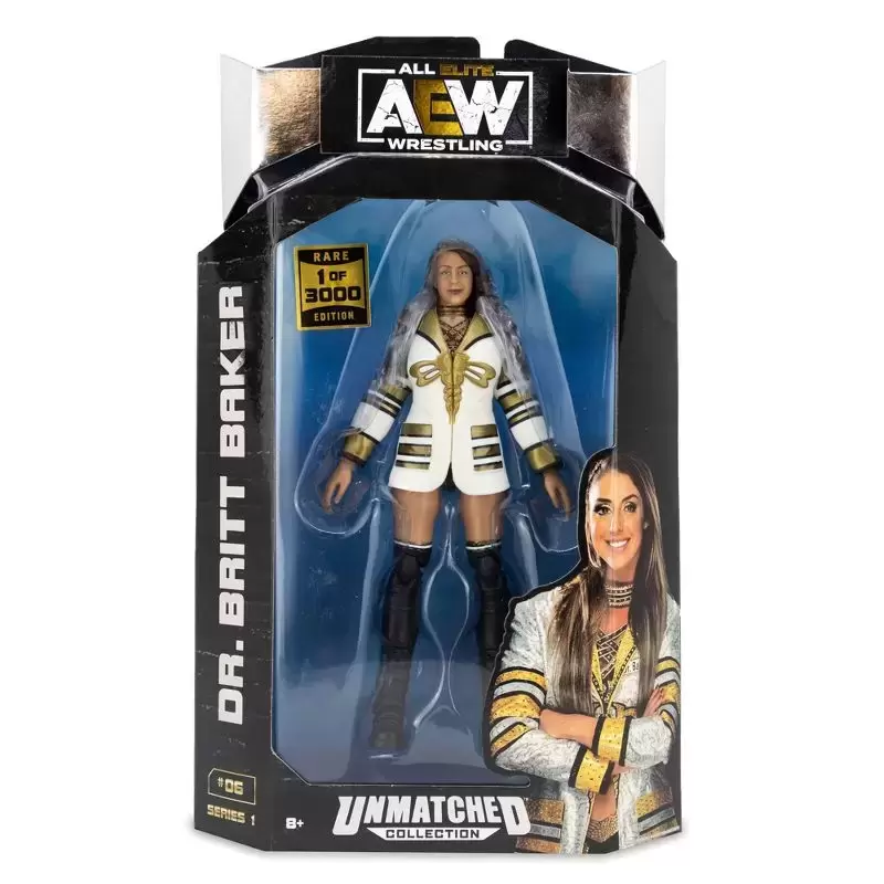 AEW - Unmatched - 2021 Aew Jazwares Unmatched Collection Series 1 #06 Dr. Britt Baker [rare Edition]