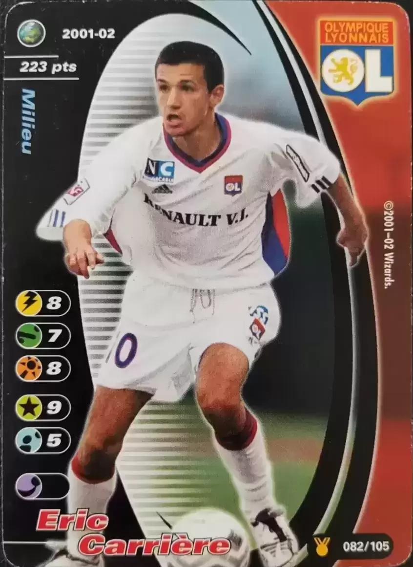 Wizards Football Champions France 2001/2002 - Eric Carriere - Olympique Lyon