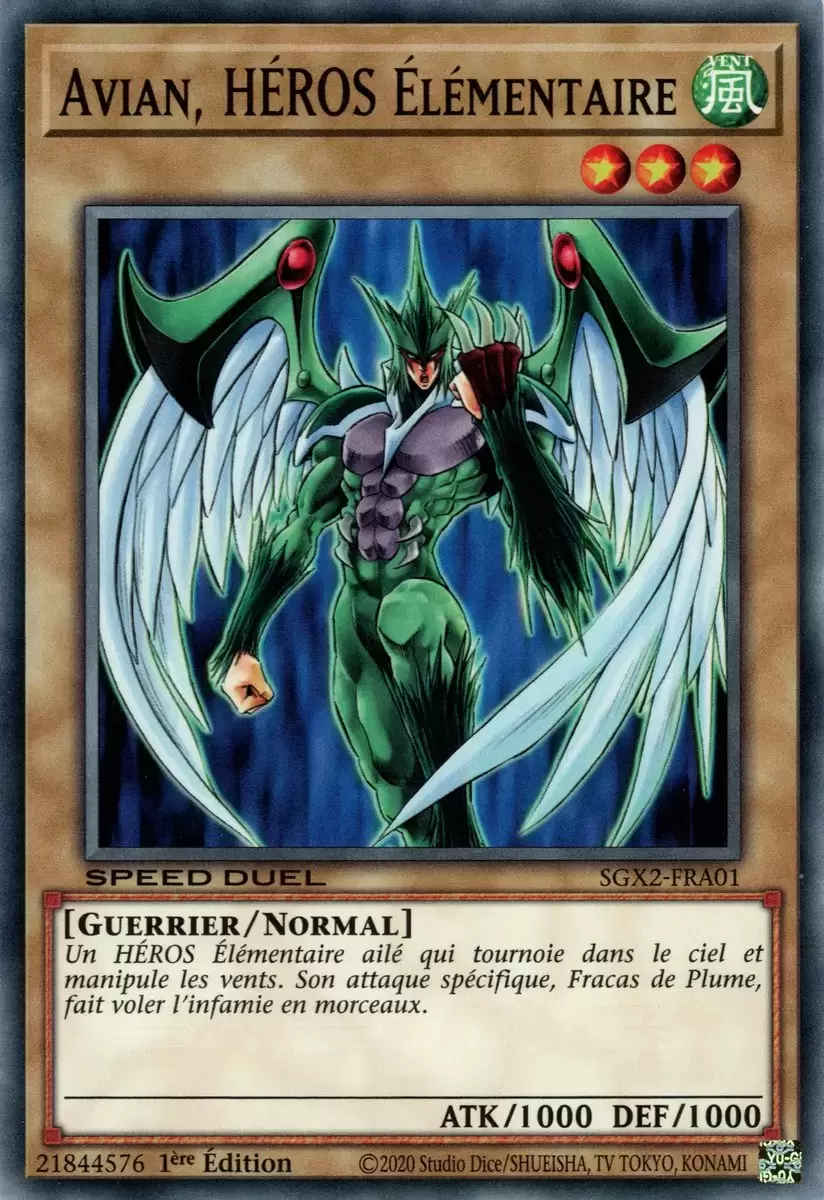 Speed Duel - Midterm Paradox 2022 SGX2 - Avian, HÉROS Élémentaire
