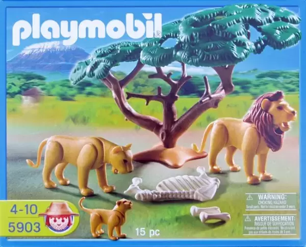 Playmobil Animaux - Famille Lions et ossements