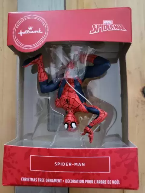 Hallmark Keepsake Ornament - Marvel - Spider-Man Hanging Upsidedown Red Box