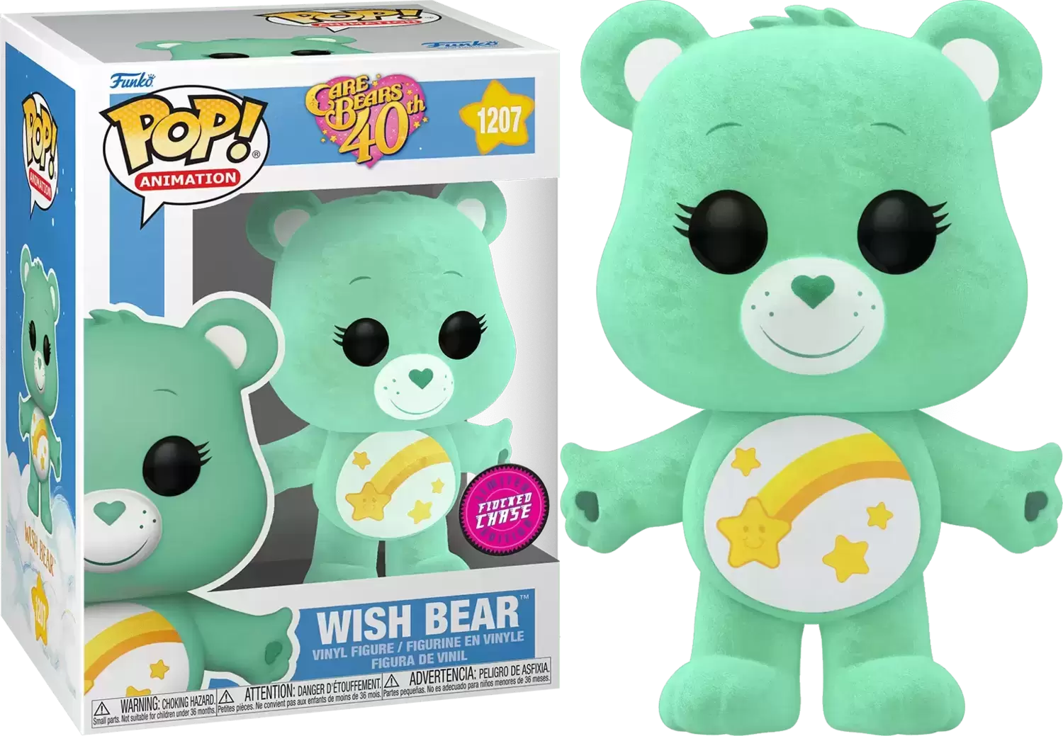 POP! Animation - Care Bears - Wish Bear Flocked