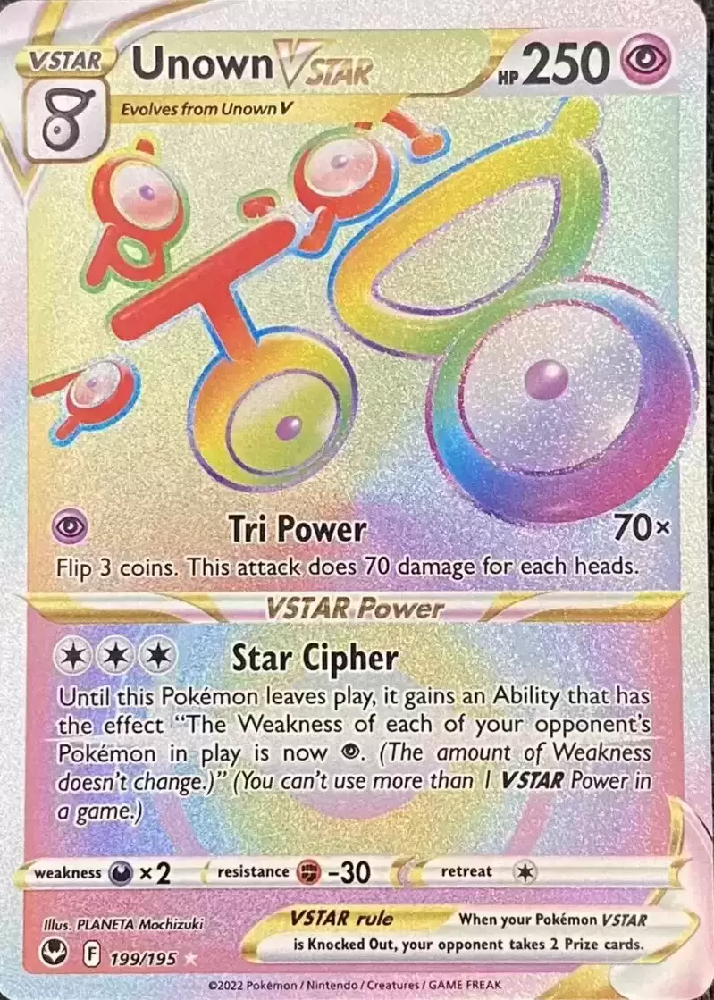 Unown V - Silver Tempest Pokémon card