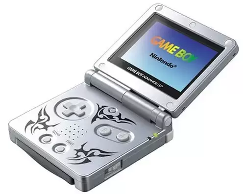 Game Boy Advance SP - Game-Boy Advance SP Tribal Edition - Argent