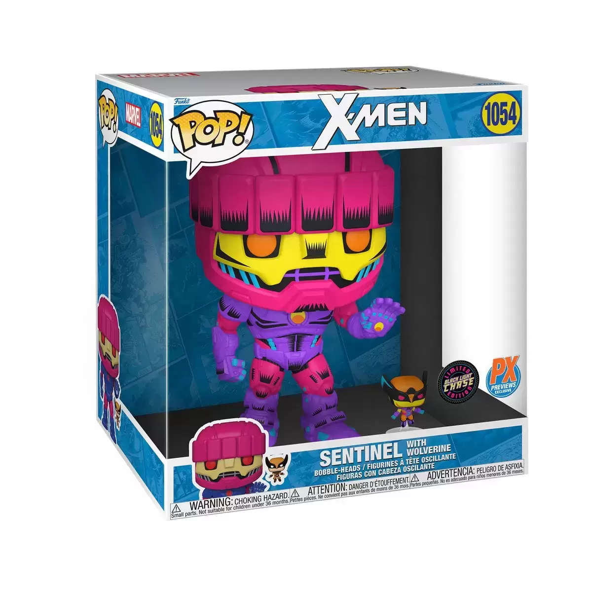 POP! MARVEL - X-Men - Sentinel with Wolverine Blacklight