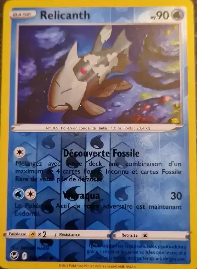 Silver Tempest - Relicanth Reverse
