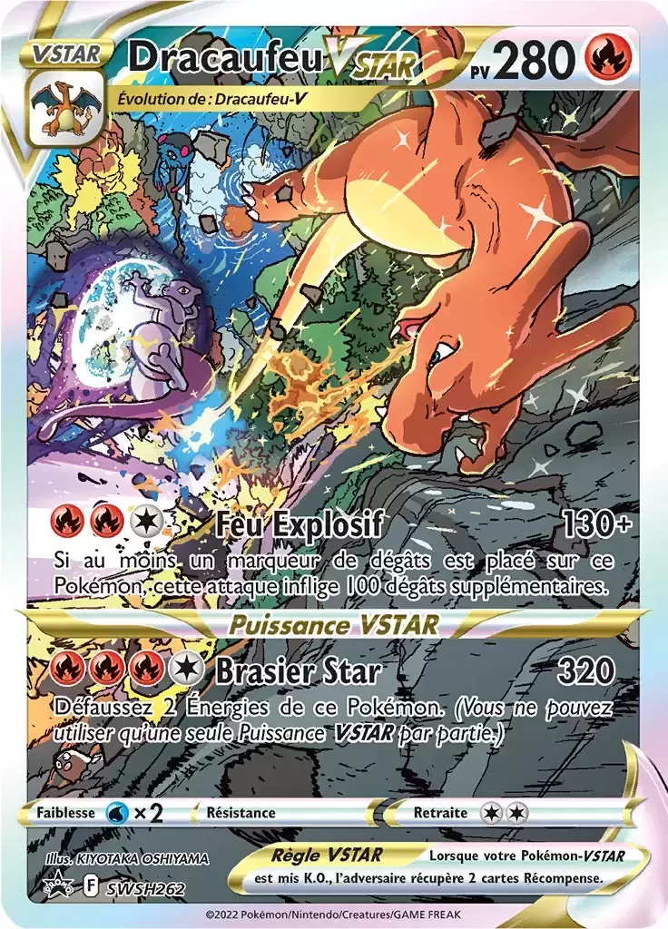 Dracaufeu VSTAR - carte Pokémon SWSH262 Cartes Promo Black Star Épée et  Bouclier