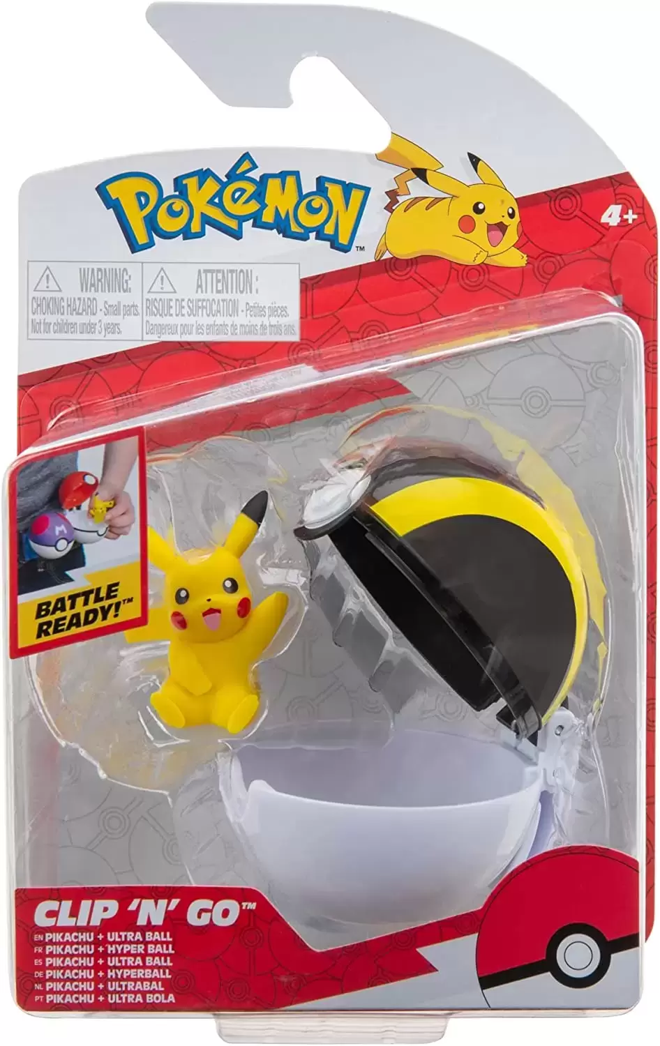 Pokémon Action Figures - Clip\'n\'Go - Pikachu + Hyper Ball