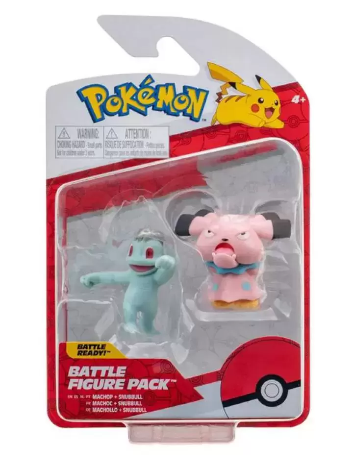 Pokémon Action Figures - Battle Figure Pack - Machoc & Snubbull