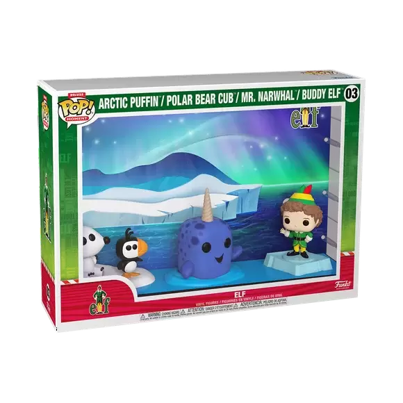 POP! Deluxe Moment - Elf - Arctic Puffin, Polar Bear Cub, Mr. Narwhal, & Buddy Elf