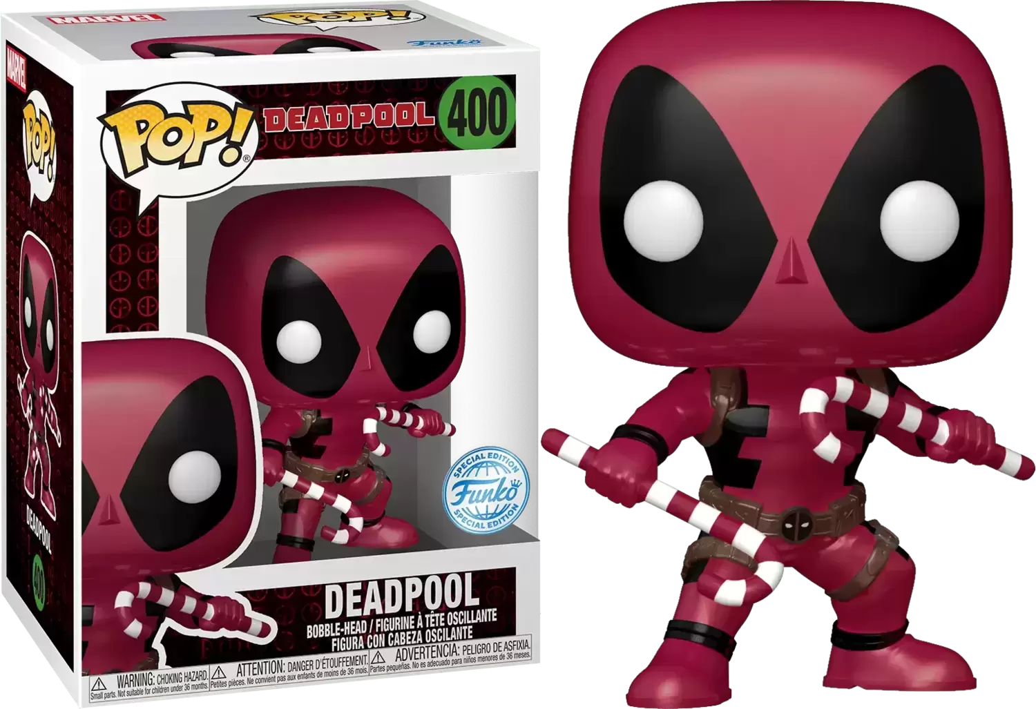 POP! MARVEL - Marvel - Deadpool with Candy Canes Metallic
