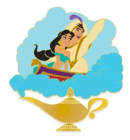 Aladdin 30th Anniversary LE Pins - Aladdin 30th Anniversary Genie\'s Lamp Series - Jasmine and Aladdin