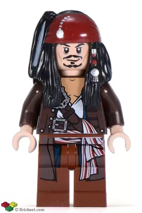 Lego Pirates Of The Caribbean Minifigures - Captain Jack Sparrow with Jacket