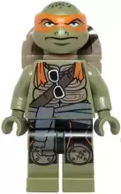 Lego TMNT Minifigures - Michelangelo, Frown (Movie Version)