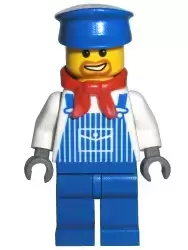 Lego Train Minifigures - Engineer Max with Dark Bluish Gray Hands