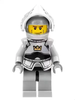 Lego Castle Minifigures - Fantasy Era - Crown Knight Plain with Breastplate, Helmet with Visor, Vertical Cheek Lines