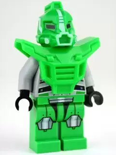 Lego Space Minifigures - Bright Green Robot Sidekick with Armor