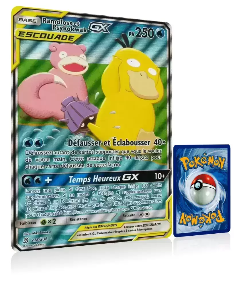 Cartes Pokemon Jumbo XXL - SM - Ramoloss et Psykokwak GX - Jumbo