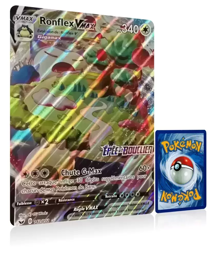 Cartes Pokemon Jumbo XXL - SWSH - Ronflex VMAX - Jumbo