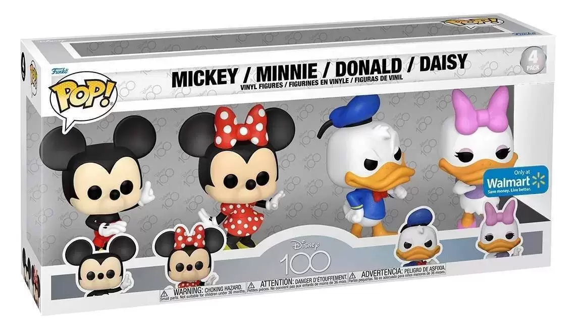 POP! Disney - Disney 100 - Mickey, Minnie, Donald & Daisy 4 Pack
