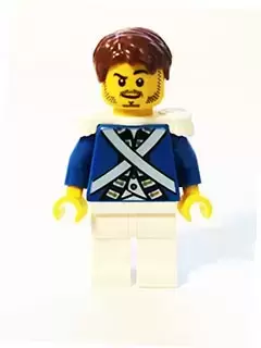 Lego Pirates Minifigures - Bluecoat Sergeant 2 - Stubble
