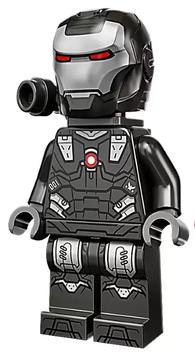 Lego Superheros Minifigures - War Machine - Pearl Dark Gray and Silver Armor with Backpack