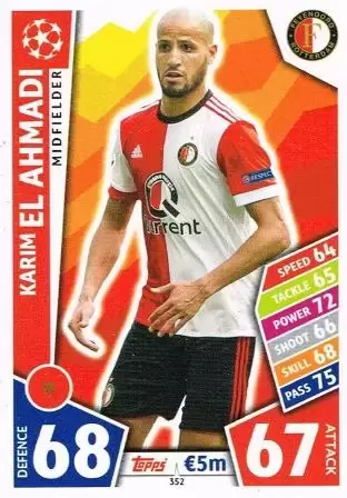 Match Attax UEFA Champions League 2017/18 - Karim El Ahmadi - Feyenoord