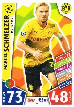 Match Attax UEFA Champions League 2017/18 - Marcel Schmelzer - Borussia Dortmund