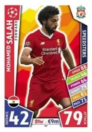 Match Attax UEFA Champions League 2017/18 - Mohamed Salah - Liverpool FC